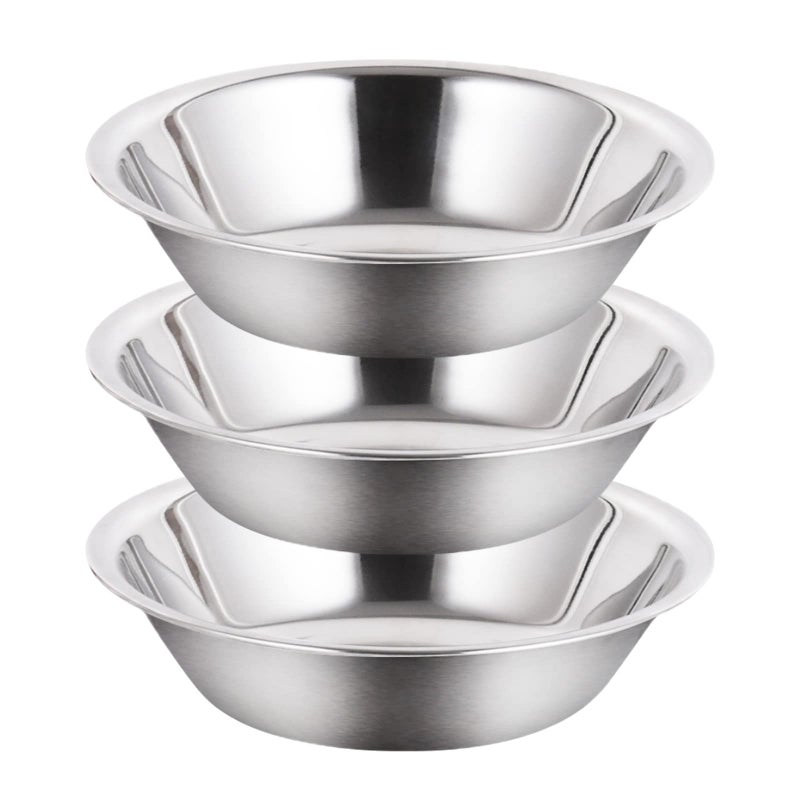ASIBT Heavy Duty Stainless Steel Mirror Finish Commercial Restaurant Mixing Bowl 3 Quart (Set of 3) - Image 1